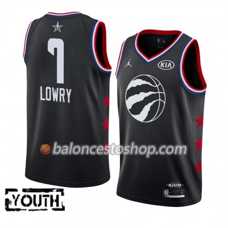Camiseta Niños NBA Toronto Raptors Kyle Lowry 7 2019 All-Star Jordan Brand Negro Swingman